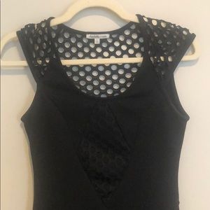 Mesh Back Little Black Dress